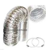 Aluminum Air Ducting 6&quot; Inch x 33&#39; Air Ventilation Exhaust Non-Insulated... - $515.39 MXN
