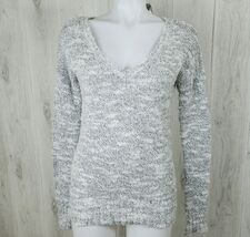 American Eagle Outfitters Womens Sz S Pullover Sweater V-Neck Knit Gray ... - $9.89