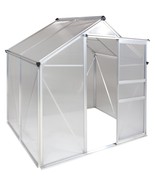 4 x 6 ft Walk In Aluminum &amp; Polycarbonate Outdoor Greenhouse Plant House... - $11,205.76 MXN