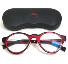 Theo Eyeglasses Frames EYE WITNESS XA 311 Purple on Red Round Titanium 45-23-135 - £293.83 GBP