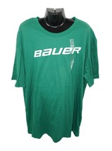 Bauer Hockey Logo Core Tee - Green XL Shirt Youth Kids Xlarge - £11.73 GBP