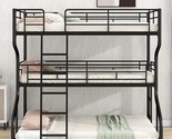 Metal Triple Beds Full XL Over Twin XL Over Queen Size, 3 Bunk Bed Frame... - $555.99