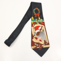 Vtg Looney Tunes Neck Tie Taz Is On the Naughty List Polyester Classic Tie - £12.51 GBP