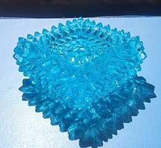 Vintage Fenton Blue Hobnail Glass Salt Cellar Ashtray Trinket Dish See P... - £11.80 GBP