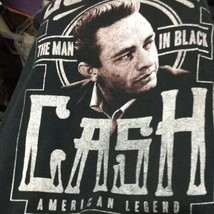 Johnny Cash T-shirt The Man in Black By Cash Black With Graphics Size Medium  - £17.46 GBP