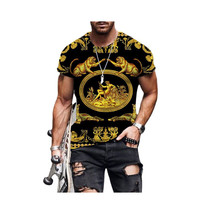  Baroque Design Novelty T Shirt   Crew Neck Short Sleeve Graphic Print F... - $19.49