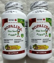 2 Nopalina Flax Seed Fiber Dietary Supplement 240 Capsules Total Exp 2026 - £31.58 GBP