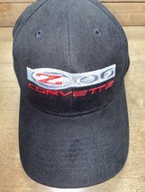 Chevrolet Corvette Z06 Logo Adjustable Strap Back Hat Black Cap Chevy - £15.56 GBP