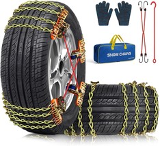 QIYISS Tire Chains, 8 Pack Snow Chains for Car SUV Pickup Trucks, for Tire Width - £88.83 GBP