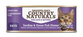 Grandma Mae&#39;s Country Naturals Grain Free Wet Cat Food Sardine &amp; Ocean Fish 24ea - £78.30 GBP