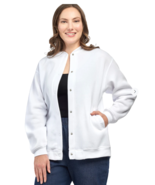 Blair Women&#39;s PS Fleece Jacket Snap Front closure White Warm Soft Cozy S... - $370.49 MXN