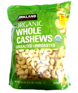 Kirkland Signature Organic Whole Cashews Unsalted Unroasted 40 Oz EXP 07... - $25.93