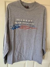 Vintage Y2K Harley Davidson Houston Texas T-Shirt Mens XL Flag Freedom 2002 USA - £14.91 GBP