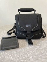Padded Black CASE LOGIC Compact Camera~Camcorder Bag w/Strap. Pockets. Handle. + - £20.66 GBP