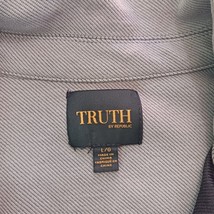 Truth By Banana Republic RN#83178 Men's L Gray Cotton Blend Jacket Shirt Pockets image 4