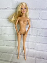 2005 Mattel Barbie Doll Blonde Hair Blue Eyes Nude Articulated Arms - £11.07 GBP