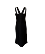 Chadwicks VTG 90s Black Linen Tank Midi Dress Sz 4 Petite Strap Back Lin... - $58.69