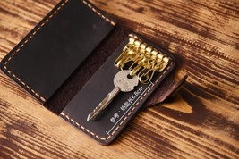 Vintage Key Case Holder Genuine Leather Small Handmade Keys Cover Keycha... - £29.57 GBP