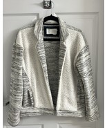 Saturday Sunday Anthropologie Jacket Sz Small Gray Cream Open Front Spac... - $526.87 MXN