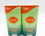 2 PACK Lume Smooth Solid Whole Body Deodorant 72Hr FRESH ALPINE 2.6oz - £23.52 GBP