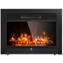 28.5" Wall Mount place Electric Embedded Insert Heater w/ Flame & Remote - £258.42 GBP
