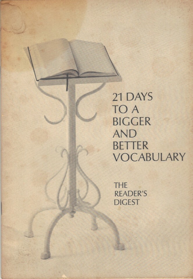 Vintage 1966 Readers Digest &quot;21 Days to a Bigger and Better Vocabulary&quot; ... - $2.92