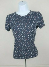 Navy Blue Arrow Graphic Rendering Arrows Explosion Pattern Casual T-shir... - £11.58 GBP