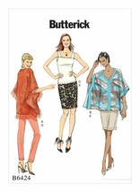 Butterick B6424 A5 Pattern Misses Poncho, Top, Skirt &amp; Pants Size 6-14 U... - $10.23 CAD