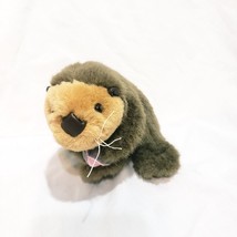 Sea Otter Holding Clam Monterey Bay Aquarium Plush Stuffed Animal 8&quot; 2003 Brown - $22.01