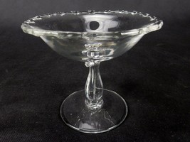 Vintage Clear Glass Compote Candy Nut Dish Bowl, Teardrop Edge Clear 5&quot; ... - £7.62 GBP