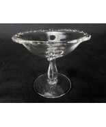 Vintage Clear Glass Compote Candy Nut Dish Bowl, Teardrop Edge Clear 5&quot; ... - £7.66 GBP