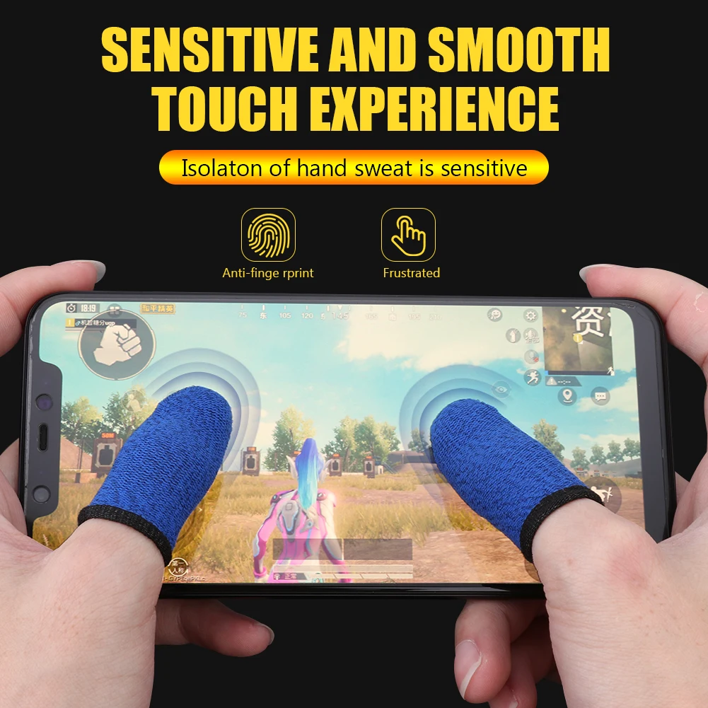 Sporting 2 Pcs Breathable Game Controller Finger Cover Sweat Proof Gaming Thumb  - £23.90 GBP