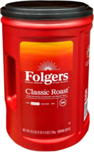 Folgers Classic Roast Medium Coffee With Robust Flavor 43.5 Oz EXP 08/2026 - $27.36