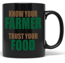 PixiDoodle Know Your Farmer Know Your Food - Organic Foodie Coffee Mug (11 oz, B - £20.37 GBP+