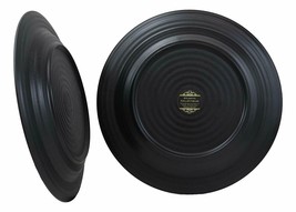 Contemporary Round 11.75&quot;D Matte Black Melamine Extra Large Dinner Plate... - $87.99