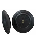 Contemporary Round 11.75&quot;D Matte Black Melamine Extra Large Dinner Plate... - £68.79 GBP