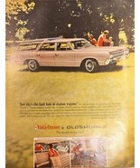 Oldsmobile Vista Cruiser Sky&#39;s Limit Station Wagon-1964 Vintage Print Ad - $8.79
