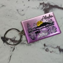 Alaska Purple Pink Souvenir Keychain Keyring  - £7.48 GBP