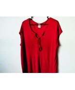 Beautiful Faded Glory Ladies Soft Red Top Short Sleeve Stretchy Size XXL... - £11.98 GBP