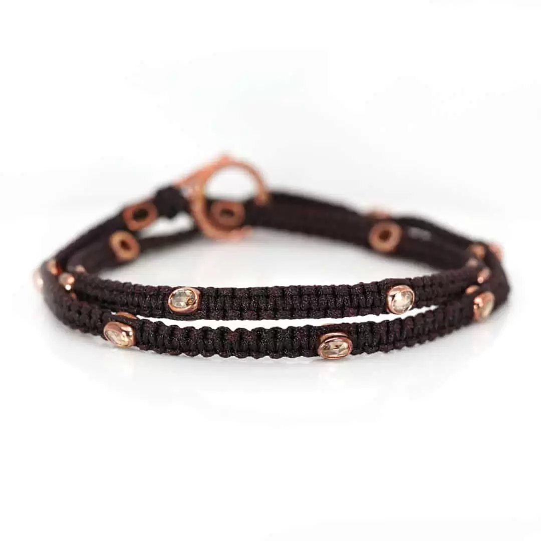 Diamond Studded Cotton Bracelet   - $2,360.00