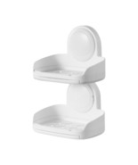 Suction Cup Soap Dish with Double Layer Holder with Drain Tray for Shower - €29,84 EUR