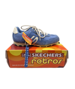Skechers Retros Sneaker Shoes 7.5 Blue NEW Vintage Y2K Suede Lace Up Box... - $139.99