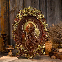 Mother Mary and Baby Jesus Wooden Wall Plaque for Home Decor &amp; Gift - £39.27 GBP+