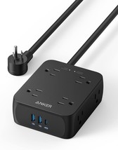 Anker Power Strip 8 Outlet Extender 2xUSB A &amp;USB-C Port Surge Protector ... - £44.06 GBP