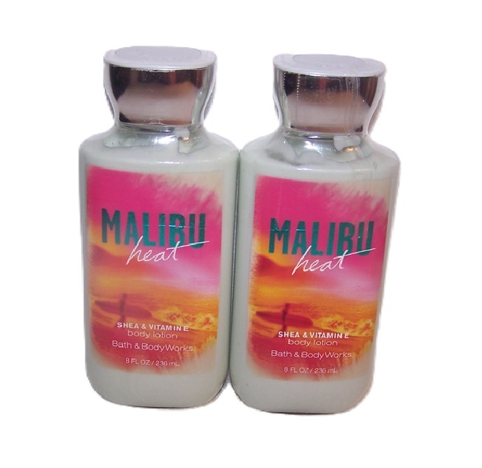 Malibu Heat Body Lotion 8 oz each Bath & Body Works Lot of 2