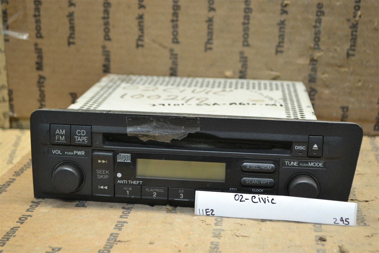 03 Honda Civic Sdn AM FM Stereo Radio Receiver CD 39101S5AA610M1 Player ... - $9.99