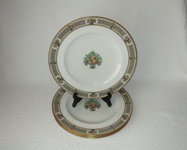 Morgan Belleek ORIENT Porcelain 10 1/2&quot; Dinner Plates w/ Enamel Fruit ~ ... - £63.30 GBP