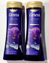 2 Bottles Caress Black Orchid & Patchouli Oil Relax Recharge Body Wash 20 Oz. - £30.36 GBP