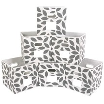 Fabric Storage Bins Cubes Baskets Containers With Dual Plastic Handles For Home  - £31.87 GBP