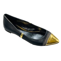 JESSICA SIMPSON Shoes Ballet Flats Cap Toe Black Leather Women&#39;s Size  6.5B - £10.55 GBP